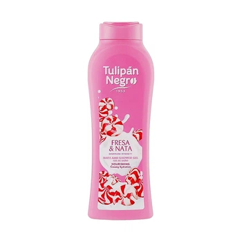 Гель для душу "Полуничний крем" Tulipan Negro Shower Gel Strawberry Cream