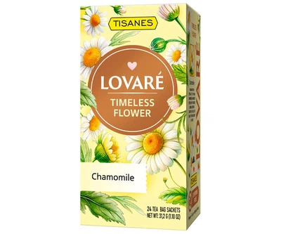 Трав'яний чай Lovare Tisanes Timeless Flower із квіток ромашки в саше 24шт
