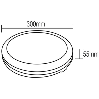 Накладной LED светильник 30W Horoz Electric влагозащищенный 3000K/4000K/6500K белый IP65 SCARLETT-30 3CCT