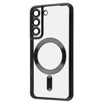 Чехол силиконовый VVave Luxury Metallic Color Ductic Case with MagSafe Magnetic Ring для Samsung Galaxy S22 black