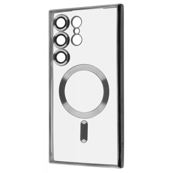Чохол силіконовий з захистом камери WAVE Premium Metal Color Case with Magnetic Ring для Samsung Galaxy S25 Ultra silver