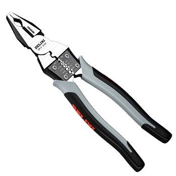 Комбинированные многофункциональные пассатижи Delixi 7'' 1.5-6мм2 185мм Black-Grey (677029)