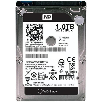 Внутрішній жорсткий диск 2.5" 1000Gb WD (WD10JPLX) 7200rpm 32Mb SATA 3 (до 6 Гбит/с) Black