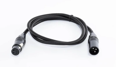 Микрофонный кабель XLR мама - XLR папа 1 м Black чистой меди 99.99%