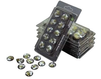 Podstawki pod figurki Gamers Grass Bases Round - Winter 25 mm 10 szt (0738956788252)