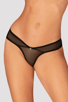 Прозорі трусики стрінги Obsessive Glandez Чорні M/L (MR0104)