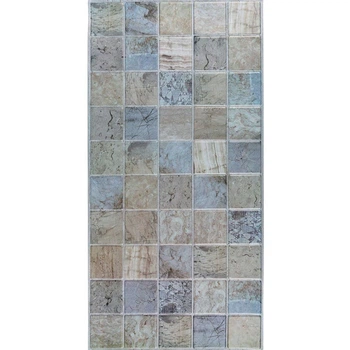 Стінова ПВХ панель Блакитний мармур камінь 960*480мм під плитку квадрати вологостійка декоративна вініл