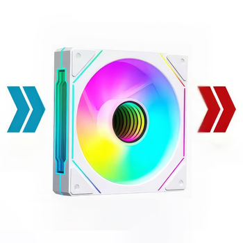 Корпусный вентилятор для ПК с ARGB подсветкой Prism Pro | 120мм 4pin Белый (Реверсивный)