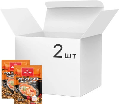 Упаковка пасты Akura Том Ям 30 г х 2 шт (4820178463621)