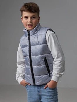Подростковый стеганый дутый жилет для мальчика Tair Casual ЖК 590 146 см Серый (2100031680146)