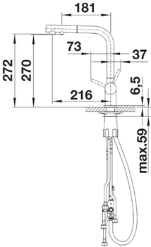 Смеситель кухонный с подключением к фильтру BLANCO Fontas-S II 526158