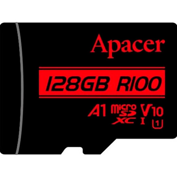 Карта памяти microSD 128Gb Apacer MicroSDHC UHS-I Class 10 (AP128GMCSX10UB-RA)