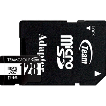 Карта пам'яті microSD 128Gb Team microSDXC Сlass 10 (TUSDX128GCL10U03) + SD адаптер