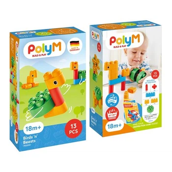 Конструктор PolyM Птахи та звірята 13 деталей (760002)