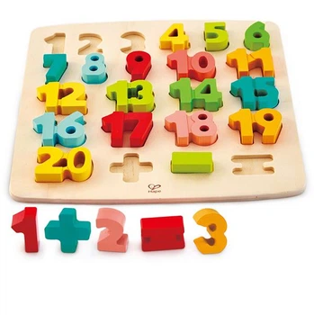 Деревянный пазл Hape Цифры 30х30 см разноцветный (701061)