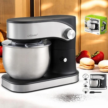 Миксер Планетарный с чашей Maestro MR-557 Black 1200 Вт 6 скоростей