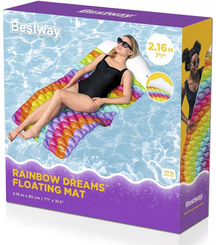 Materac dmuchany Bestway Rainbow Dreams 216 x 80 cm (6941607347683)