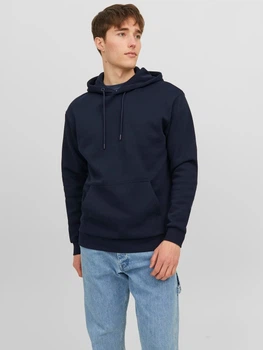 Худі чоловіче Jack & Jones 12249340 L Темно-синє (5715434104112)