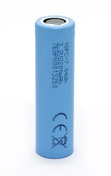 Аккумулятор 18650 LiFePO4 JGNE JGCFR18650-2200mAh-3.2V, 2200mAh, 6.6A, 3.6/3.2/2.5V, Cyan
