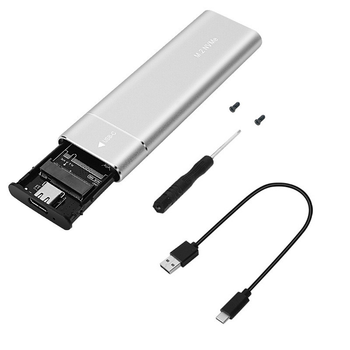 Карман для SSD M2 NVMe USB3.1 - Type-C PCI-e,M key,B+M key Сріблястий
