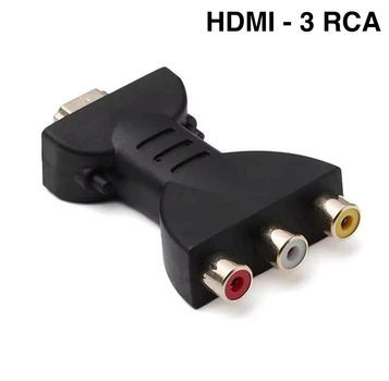 Аудіо адаптер - перехідник CUJMH HDMI до 3 RCA AV конвертер для телевізора / плеєра, чорний (98739503)