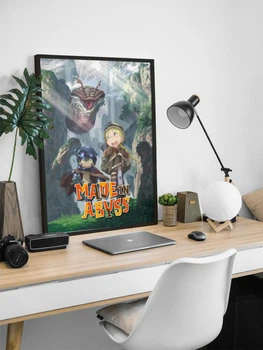 Постер аніме Made in Abyss у рамці / Плакат Створений у безодні у рамці