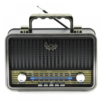 Акумуляторний радіоприймач з вбудованим FM тюнером Kemai MD-1909BT Retro колонка з Bluetooth та USB
