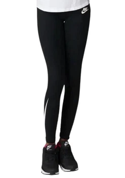Дитячі котонові лоcіни Girls NSW Club legging logo AJ6842 black 128-134
