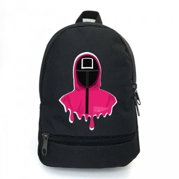 Рюкзак школьный Игра в кальмара School Bag BIG (Squid Game - 08) черный (43 х 30 х 17 см)