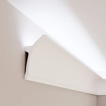 Карниз полиуретановый 100x50x2000 мм Tesori KF 704 для LED освещения