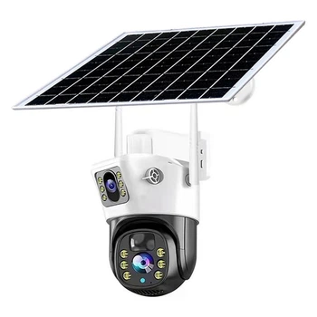 поворотная камера видеонаблюдения IP 4G camera PTZ TP23-4G outdoor | 2+2MP | Солнечная панель