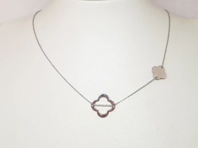 Серебряное колье Клевер. 908-00886