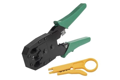 Обжимной инструмент обжимка для RJ45 RJ11 RJ12 стриппер Green (313244)