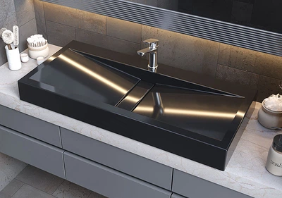 Раковина, Умывальник, накладной Luxor MILENIUM 100 Black