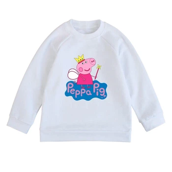 Свитшот детский белый с принтом Peppa Pig Свинка Пеппа DM-1104 140 см