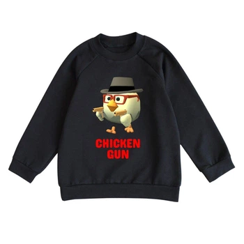 Свитшот детский чорный с принтом Chicken Gun Чикен ган DM-551 110 см