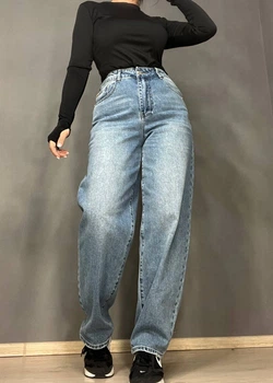 Джинси жіночі Cool Angels 3101 SKATER jeans банани висока талія стрейчеві 27 світло сині