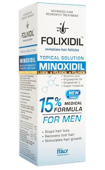 Міноксидил Folixidil 15% від випадіння волосся, для росту волосся та бороди
