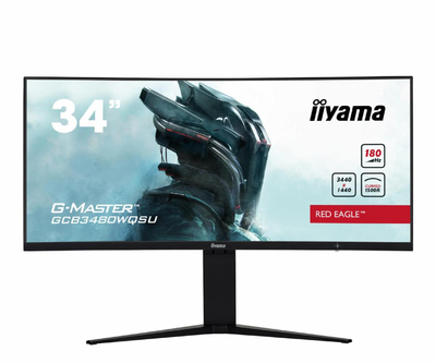 Монітор геймерський 34" 180Hz iiyama G-Master GCB3480WQSU-B1 Red Eagle безрамковий вигнутий