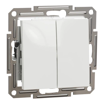 Перемикач двоклавішний Schneider Electric Asfora без рамки білий EPH0670121