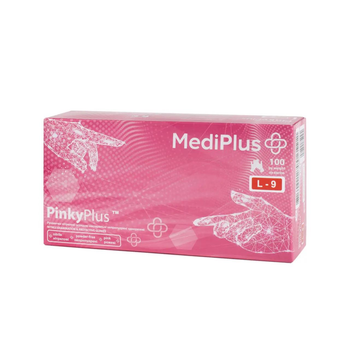 Нітрилові рукавички MediPlus PinkyPlus, розмір L, рожеві, 100 шт