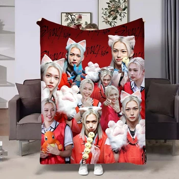 Плед Stray Kids Felix 3 Стрей Кидс группа бенд с 3D рисунком размер 135х160