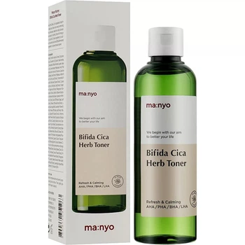 Тонер успокаивающий с комплексом центеллы и бифидобактериями Manyo Factory Bifida Cica Herb Toner 210 ml