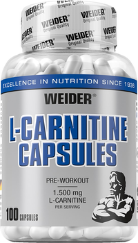 Жиросжигатель Weider L-Carnitine Caps 100 капсул (4044782385715)