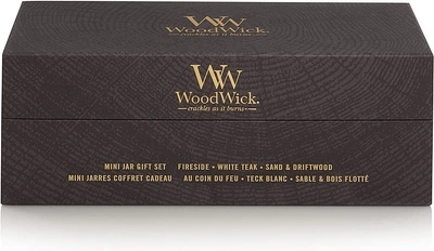Набор - WoodWick 3 Mini Jar Set Fireside x White Teak x Sand & Driftwood (candle/3x85g) Набор (1210562-111630770-2)