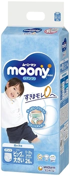 Подгузники-трусики для мальчиков XXL (13-28 кг), 26 шт. - Moony 26шт (923826-1232134-2)