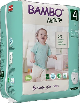 Эко-подгузники "Nature Pants", размер 4 (7-14 кг), 20 шт. - Bambo 20шт (923311-1176748-2)