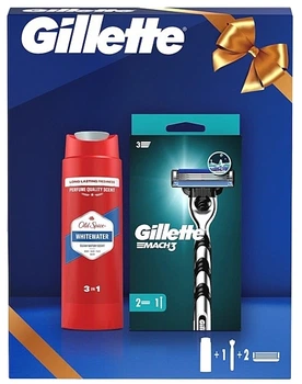 Набор - Gillette Mach3 + Old Spice (razor/1pc + sh/gel/250ml + cassette/2pcs) (1407986-26560165)