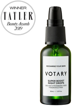 Olejek do twarzy Votary Super Boost Night Drops CBD & Strawberry Seeds Recovery 30 ml (5060694230003)