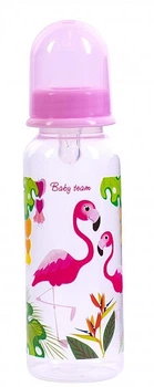 Пляшечка для годування від 0 місяців 250 мл, із фламінго - Baby Team 250ml (1237177-31103889)